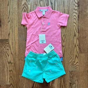 2T girls golf polo and shorts